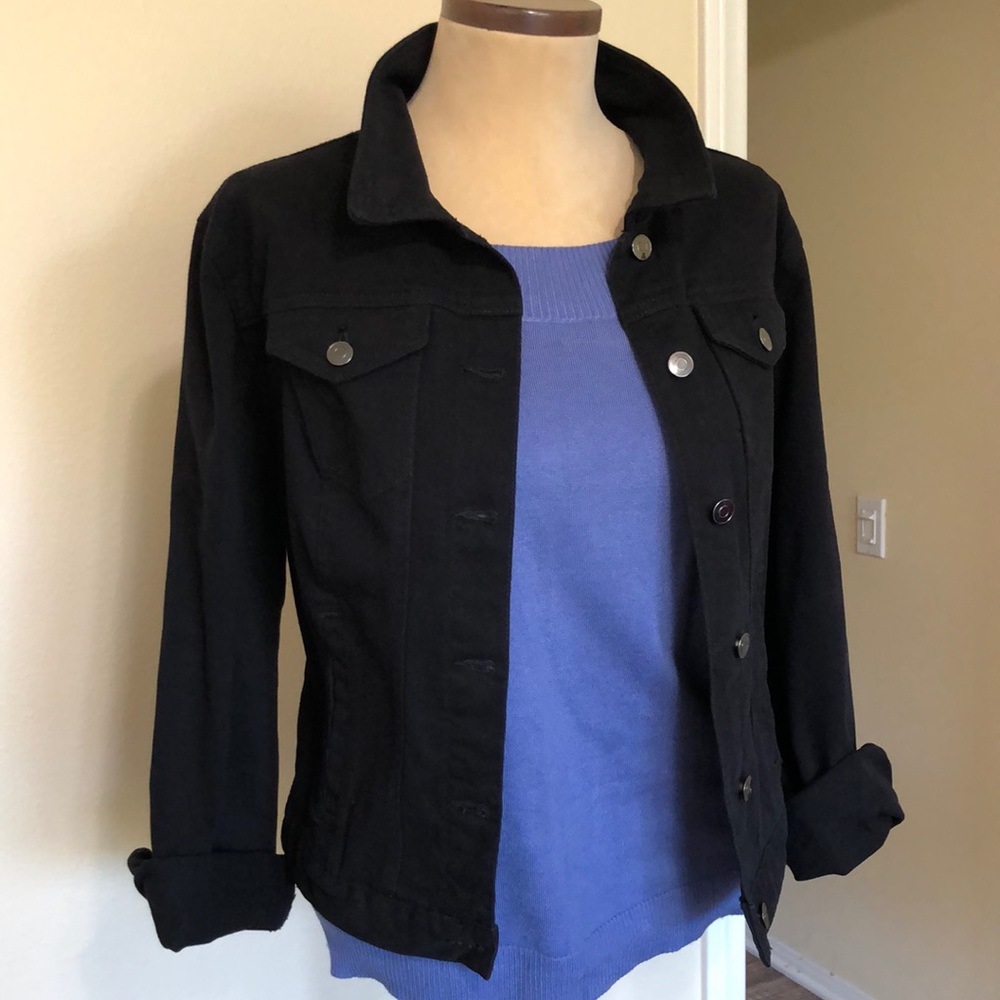 Time and Tru Black Jean Jacket - Picture 8 of 8